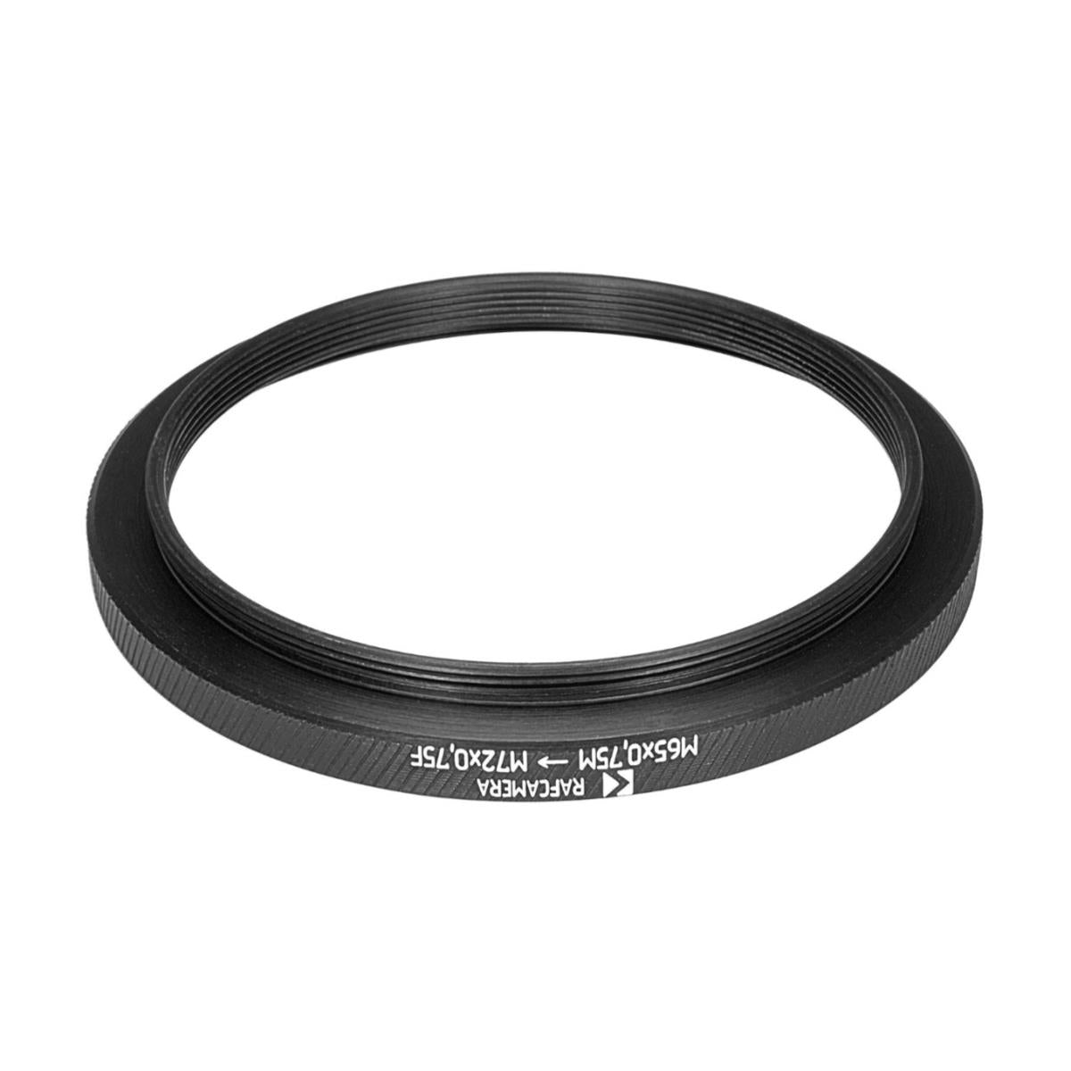 M65x0.75 male to M72x0.75 female thread adapter (step-up ring)