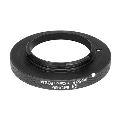 M65x1 female thread to Canon EOS-M camera mount adapter for helicoids