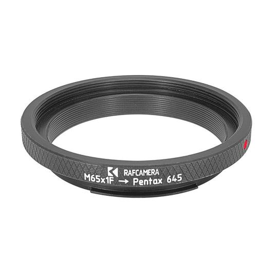 M65x1 female thread to Pentax 645 camera mount adapter