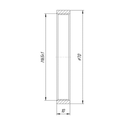 M65x1 female thread coupler (10mm long)
