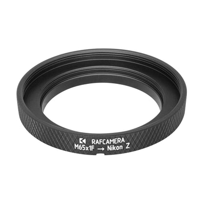 M65x1 (M52x0.75) female thread to Nikon Z camera mount adapter