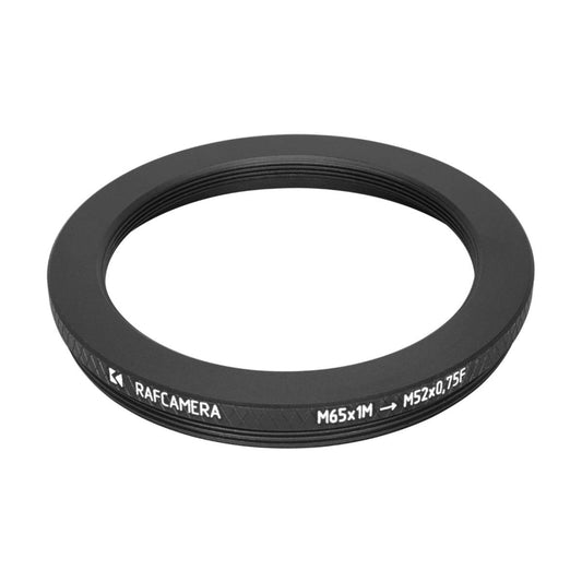 M65x1 male to M52x0.75 female thread adapter