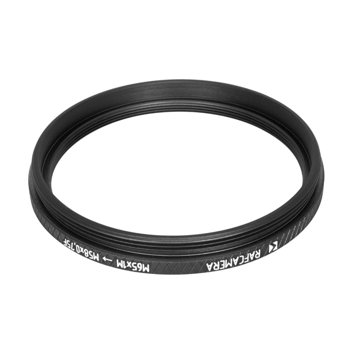 M65x1 male to M58x0.75 female thread adapter