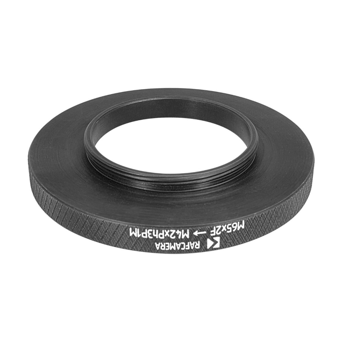 M65x2 female to M42xPh3P1 male thread adapter for Leica Z6, Z16