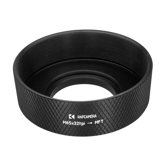 M65x32tpi female thread to MFT camera mount adapter for JML f0.85 64mm lens