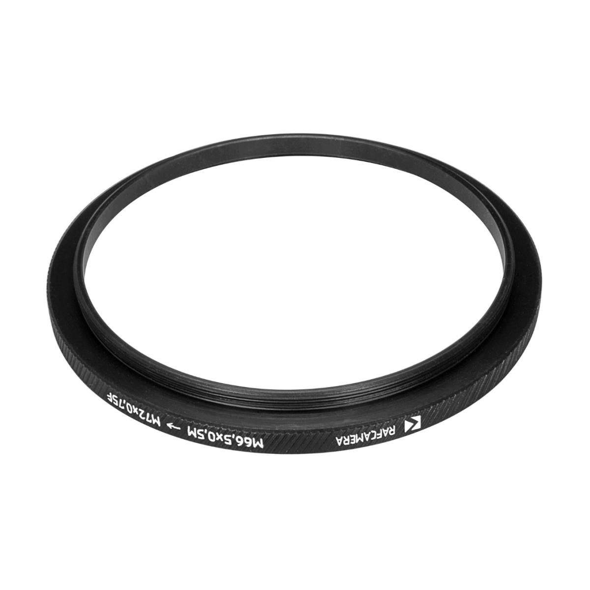 M66.5x0.5 male to M72x0.75 female thread adapter (66.5mm to 72mm step-up ring)