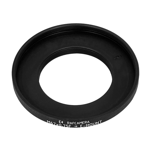 M67x0.75 female thread to Sony E-mount camera adapter