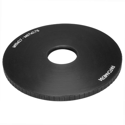 M67x0.75 male to M19x0.75 female thread adapter (67mm to 19mm step-down ring)