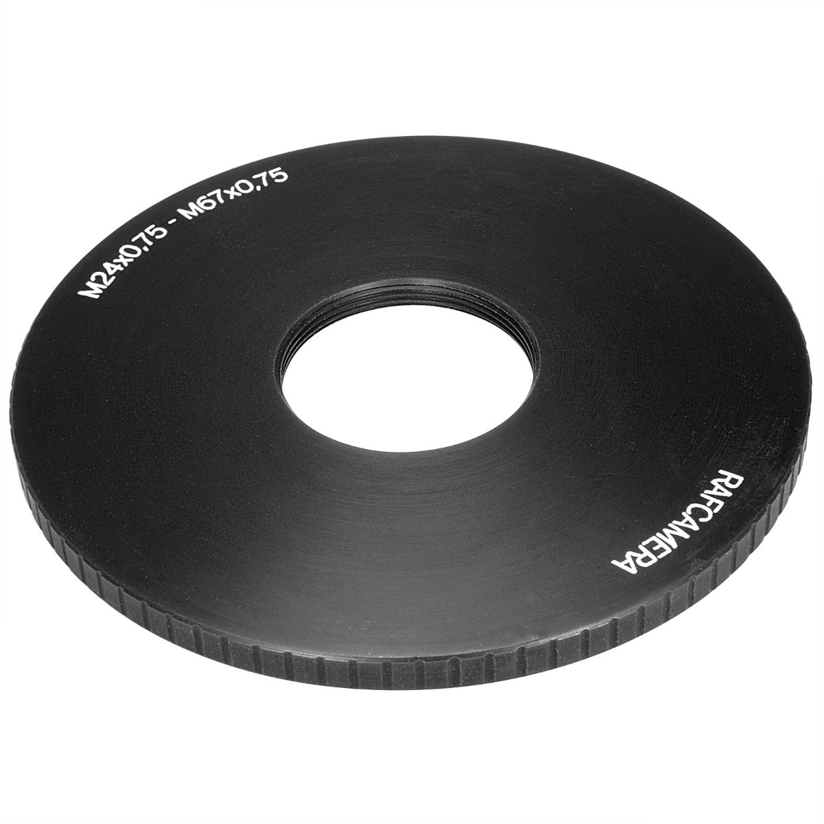 M67x0.75 male to M24x0.75 female thread adapter (67mm to 24mm step-down ring)