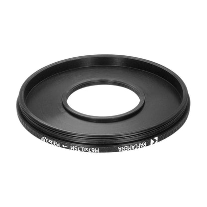 M67x0.75 male to M30x0.5 female thread adapter (67mm to 30mm step-down ring)