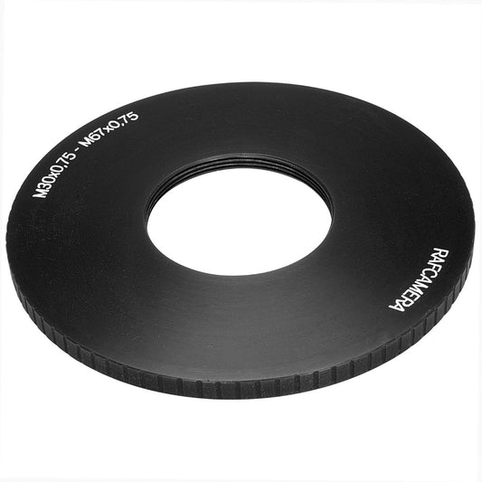 M67x0.75 male to M30x0.75 female thread adapter (67mm to 30mm step-down ring)