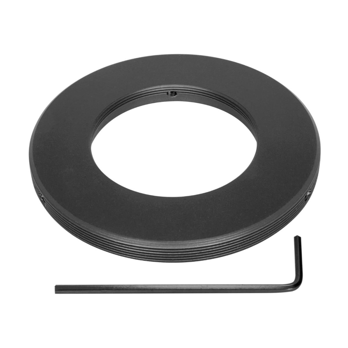 M67x0.75 male to M39x0.75 female thread adapter, flangeless