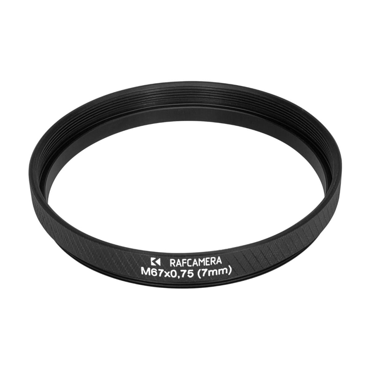 M67x0.75 male to M67x0.75 female thread adapter (7mm extender)
