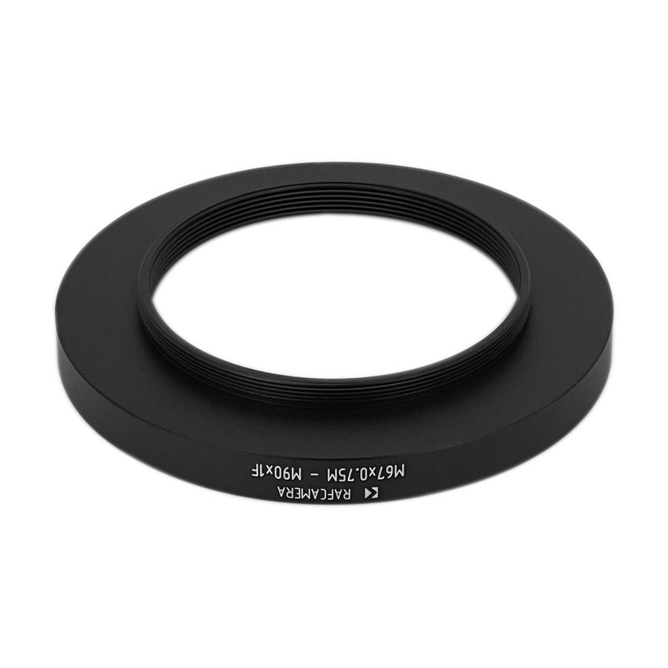 M67x0.75 male to M90x1 female thread adapter