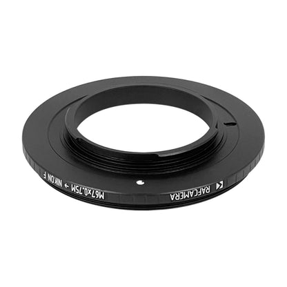 Reverse M67x0.75 male thread to Nikon F camera mount adapter