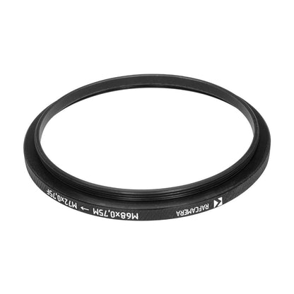 M68x0.75 male to M72x0.75 female thread adapter (68mm to 72mm step-up ring)