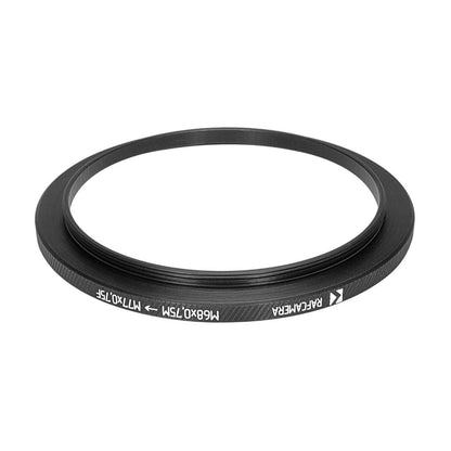M68x0.75 male to M77x0.75 female thread adapter (68mm to 77mm step-up ring)