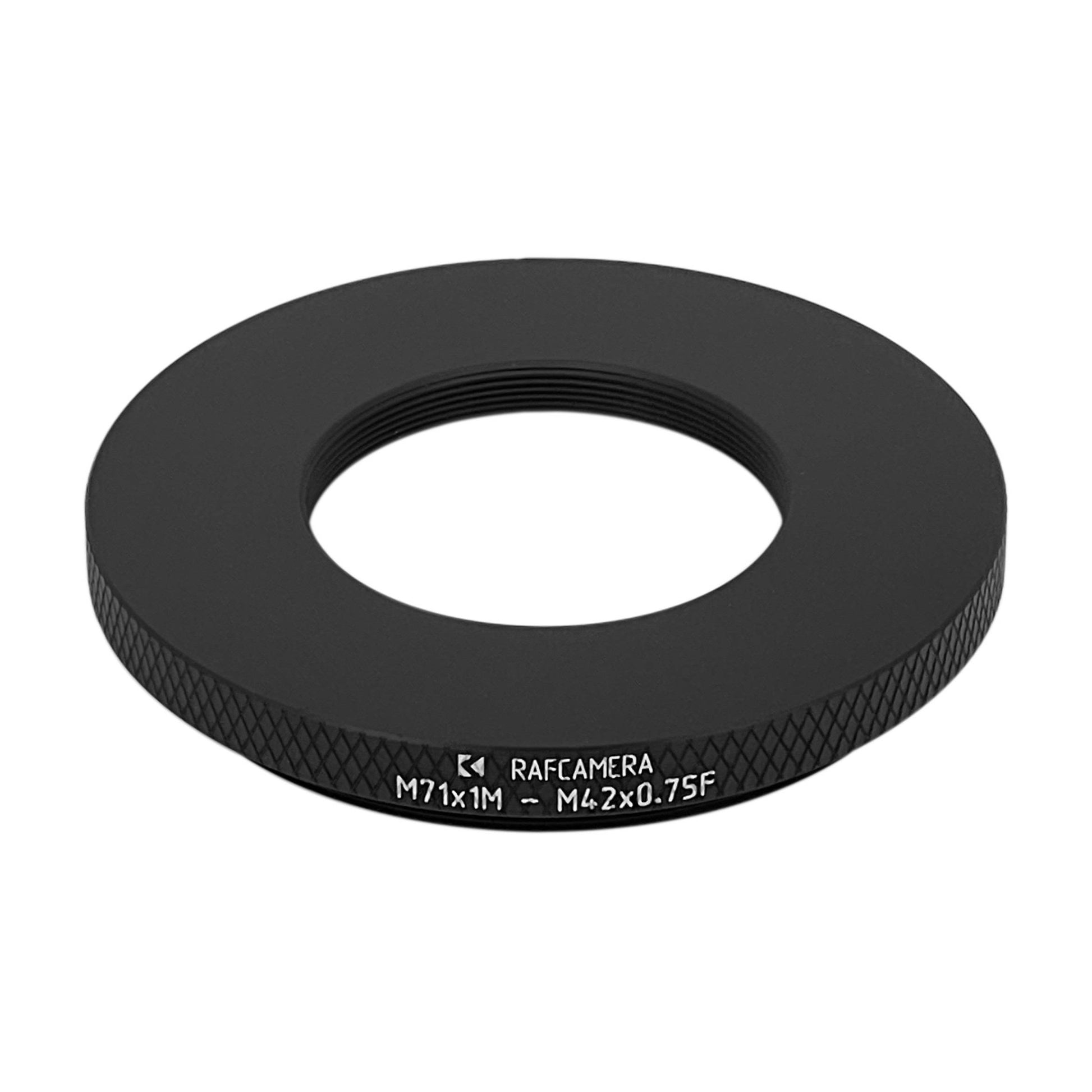 M71x1 male to M42x0.75 female thread adapter