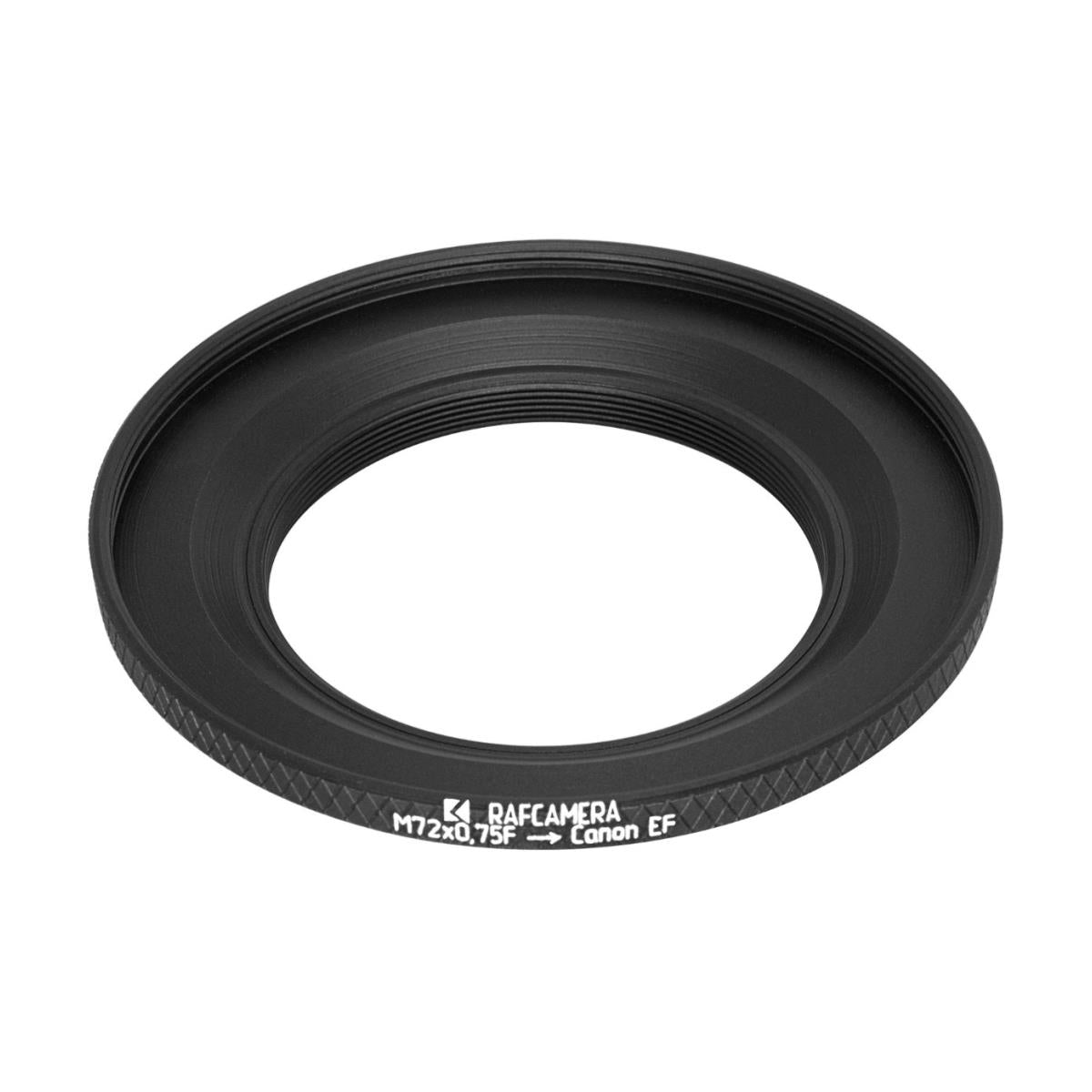 M72x0.75 female thread to Canon EOS EF mount camera adapter