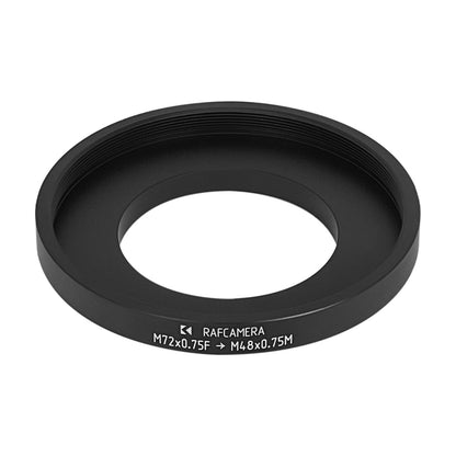 M72x0.75 female to M48x0.75 male thread adapter