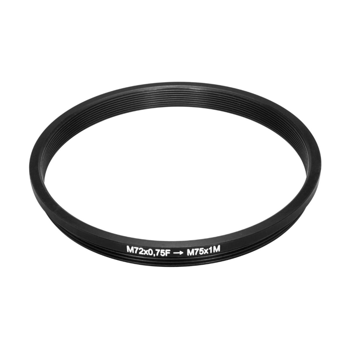 M72x0.75 female to M75x1 male thread adapter