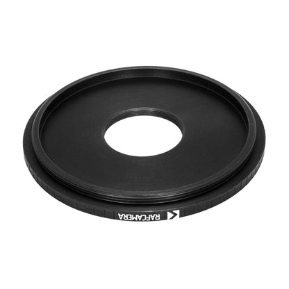 M72x0.75 male to M26x0.5 female thread adapter (72mm to 26mm step-down ring)
