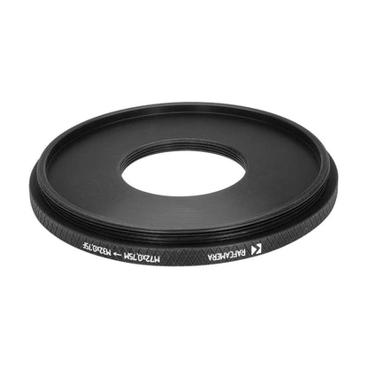 M72x0.75 male to M32x0.75 female thread adapter (72mm to 32mm step-down ring)