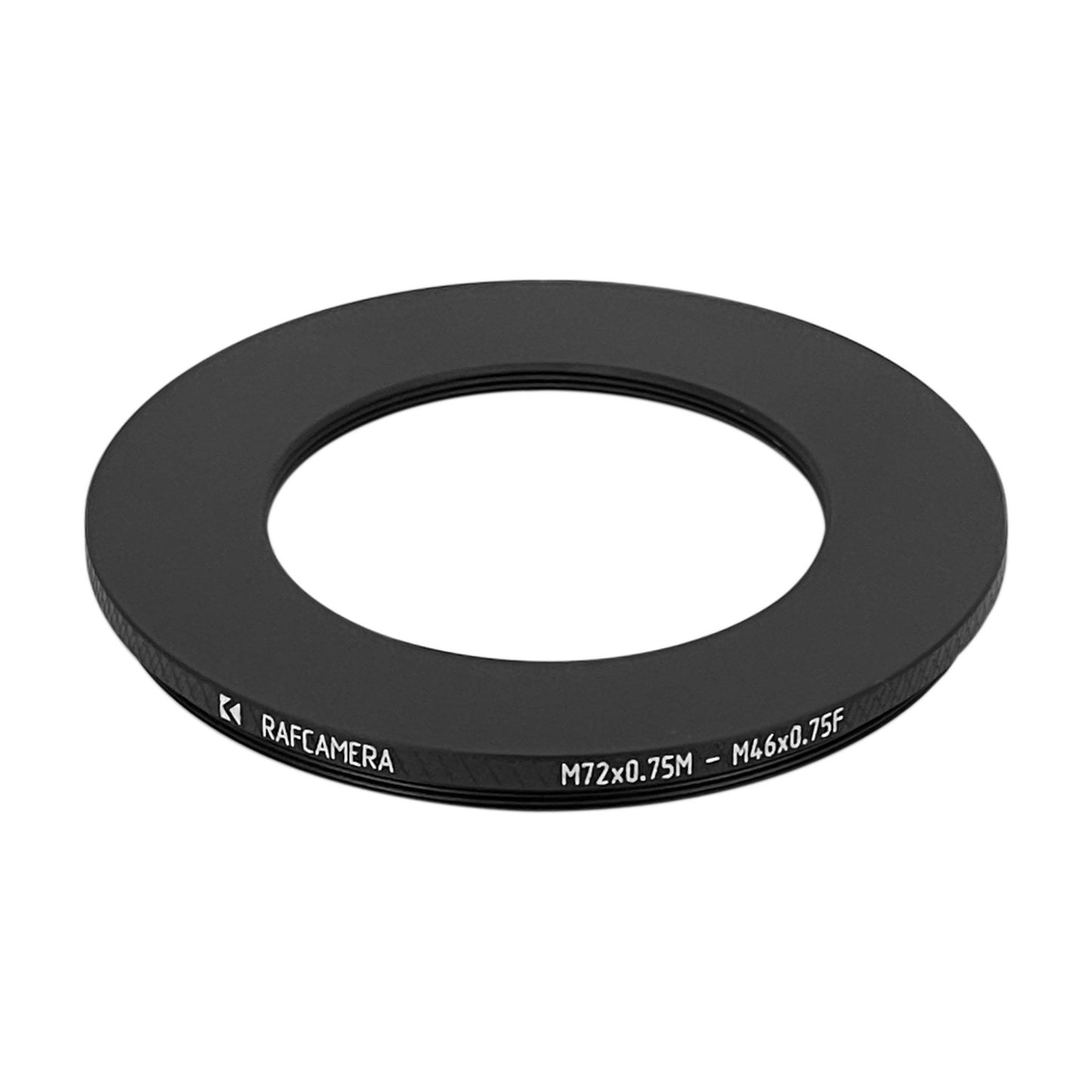 M72x0.75 male to M46x0.75 female thread adapter