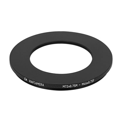 M72x0.75 male to M46x0.75 female thread adapter