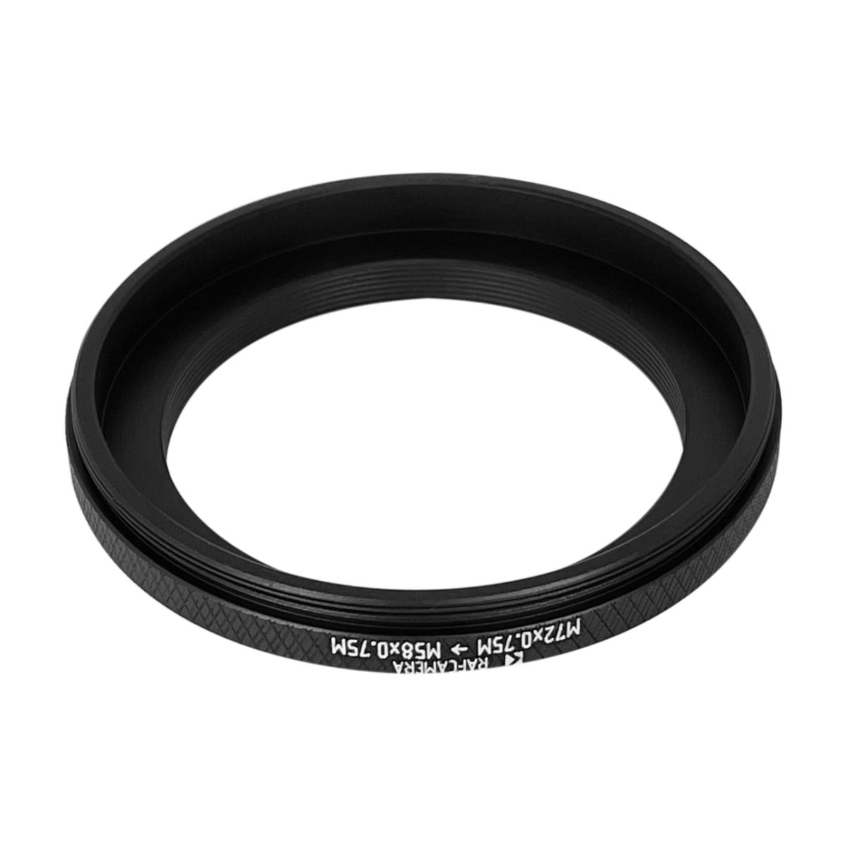 M72x0.75 male to M58x0.75 male thread adapter