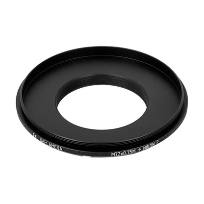 Reverse M72x0.75 male thread to Nikon F camera mount adapter