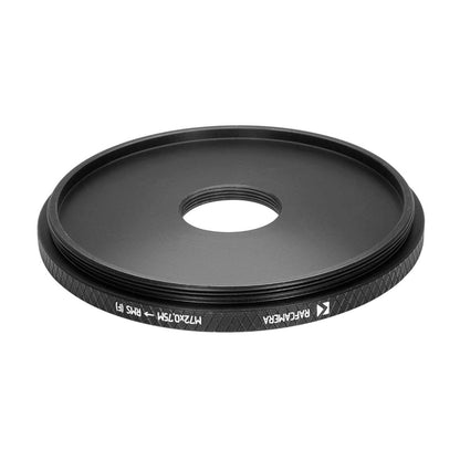 M72x0.75 male to RMS (0.8″-36tpi) female thread adapter (72mm to RMS step ring)