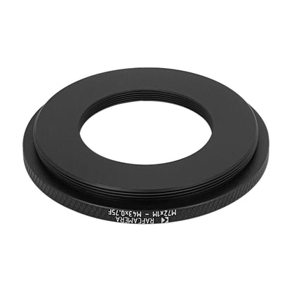 M72x1 male to M43x0.75 female thread adapter