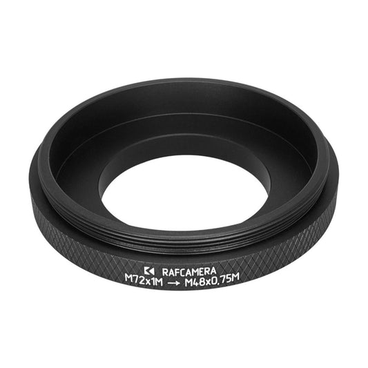 M72x1 male to M48x0.75 male thread adapter for Takahashi FSQ-106 telescope