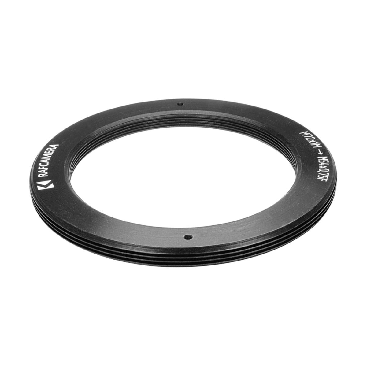 M72x1 male to M54x0.75 female thread adapter (step-down ring)