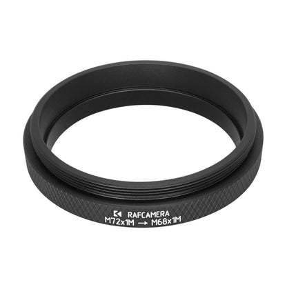 M72x1 male to M68x1 male thread adapter for Takahashi FSQ-106 telescope