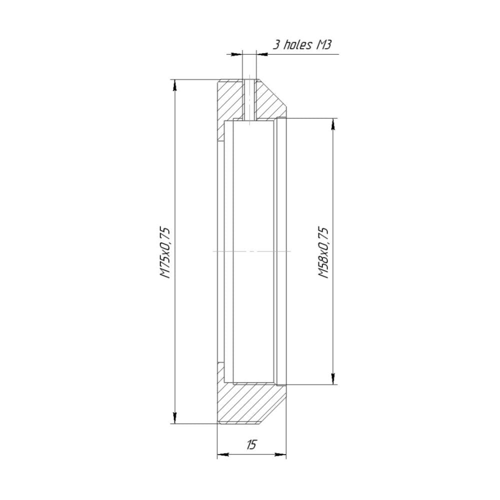 Lock Ring for Moller 32/2x to use it with Rectilux HCDNA