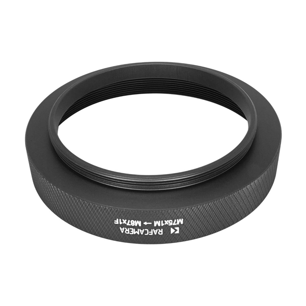 M75x1 male to M87x1 female thread adapter