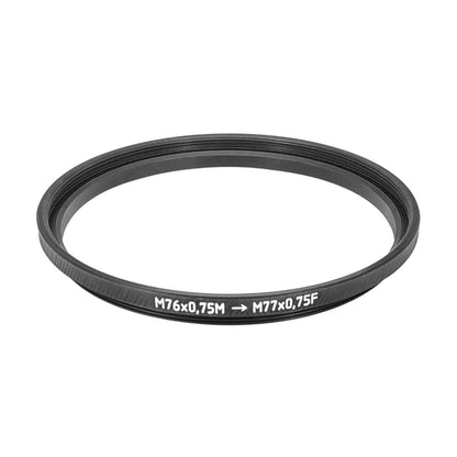 M76x0.75 male to M77x0.75 female thread adapter (77mm step-up ring for Lenar)