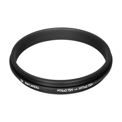 M76x0.75 male to M77x0.75 male thread adapter