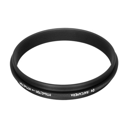 M76x0.75 male to M77x0.75 male thread adapter