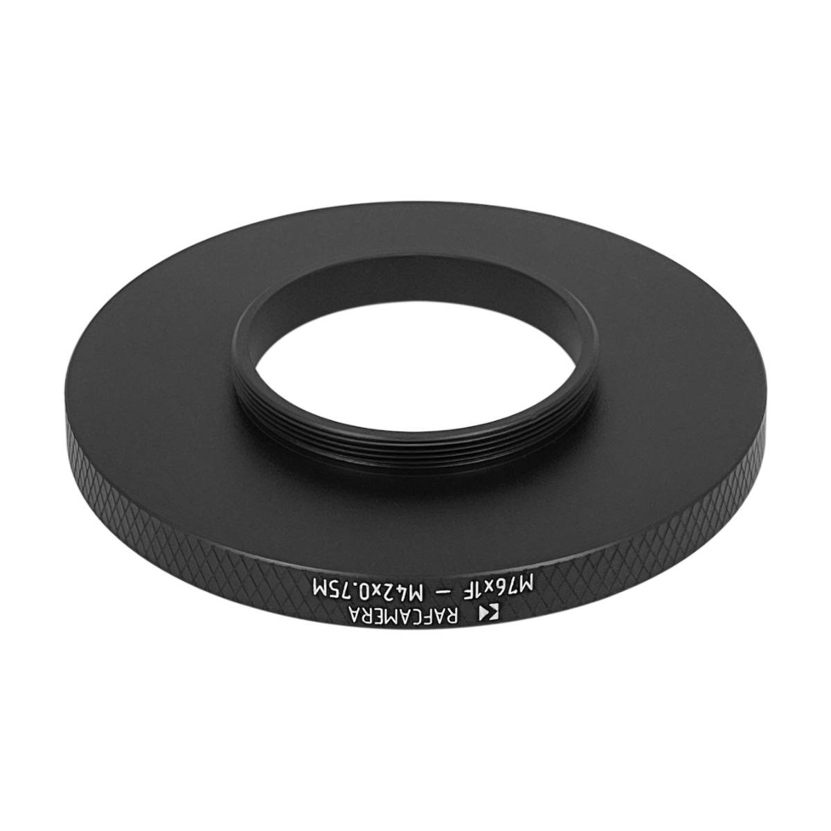 M76x1 female to M42x0.75 male thread adapter