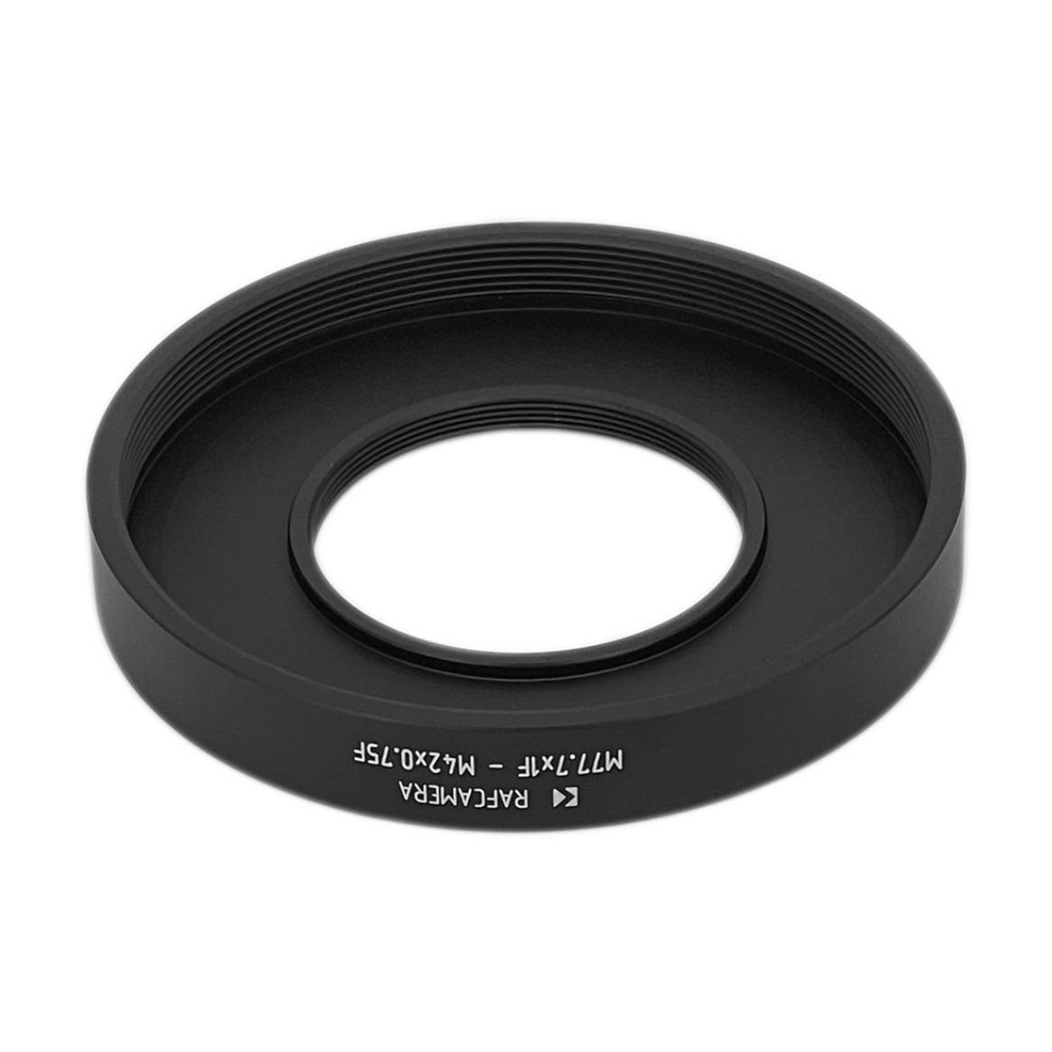 M77.7x1 female to M42x0.75 female thread adapter