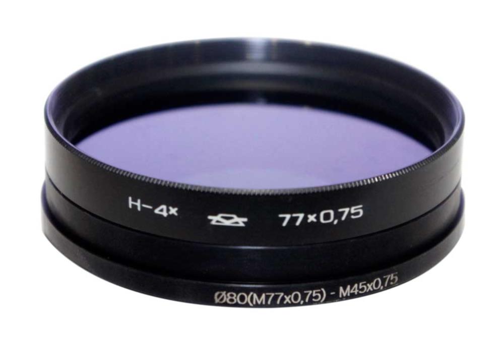 M45x0.75 male to M77x0.75 female thread adapter with 80mm outer diameter