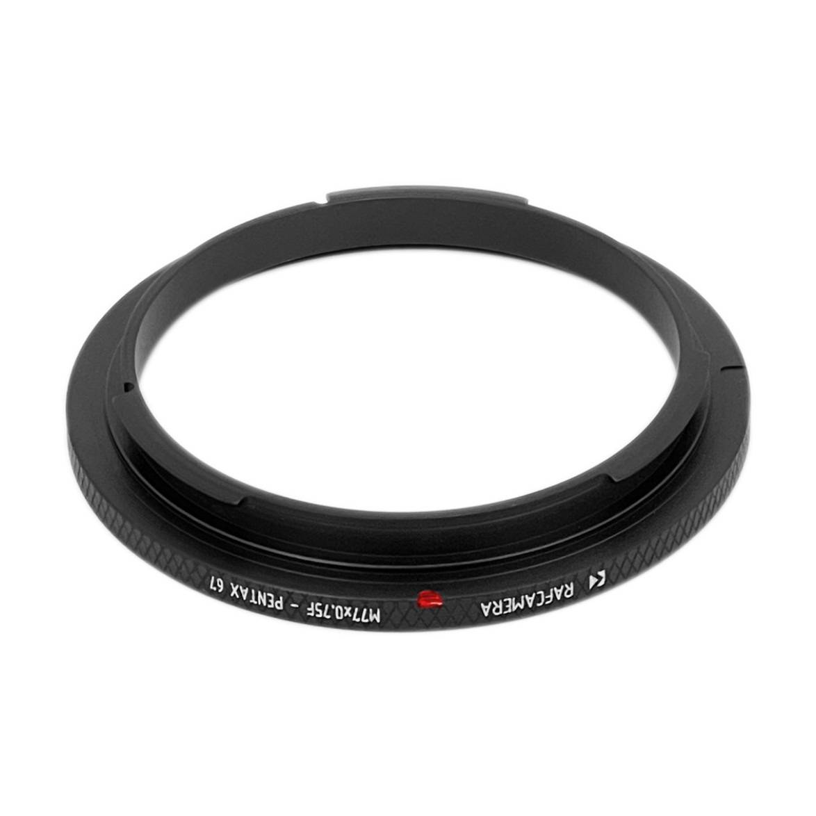 M77x0.75 female thread to Pentax 67 camera mount adapter