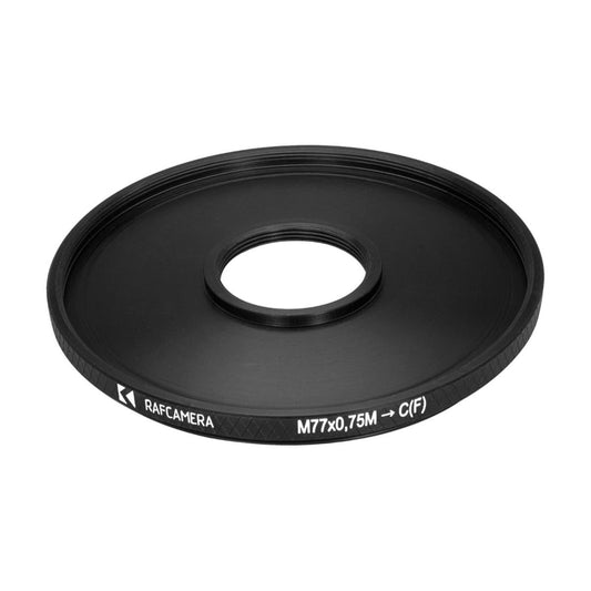 M77x0.75 male to C-mount female thread adapter