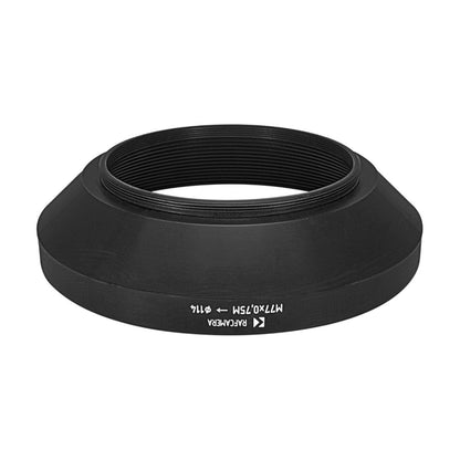 M77x0.75 male thread to 114mm outer diameter adapter