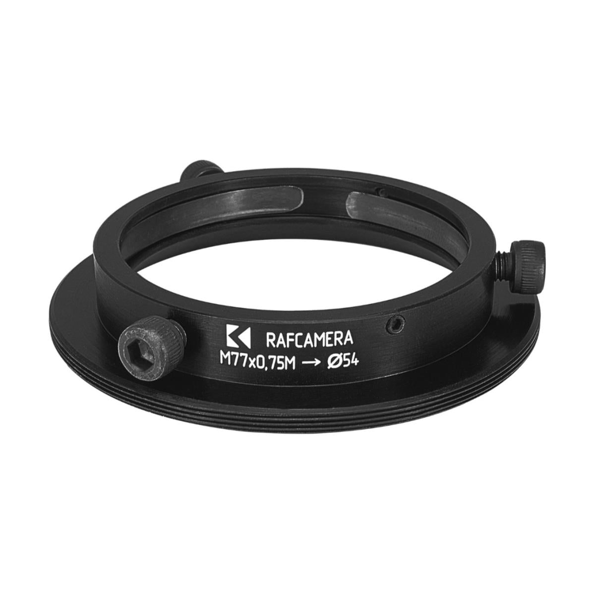 54mm clamp to M77x0.75 male thread adapter for Kowa Anamorphic 35 1.5x