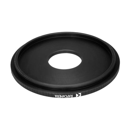 M77x0.75 male to M26.5x0.5 female thread adapter (77mm to 26.5mm step-down ring)