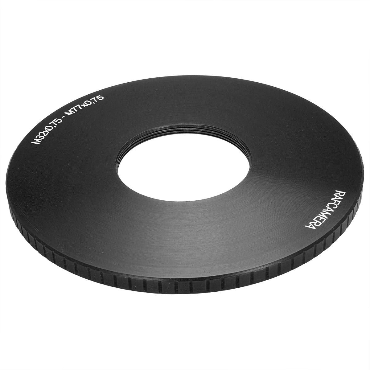 M77x0.75 male to M32x0.75 female thread adapter (77mm to 32mm step-down ring)